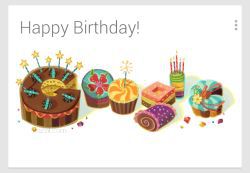 Google Now Birthday Cards