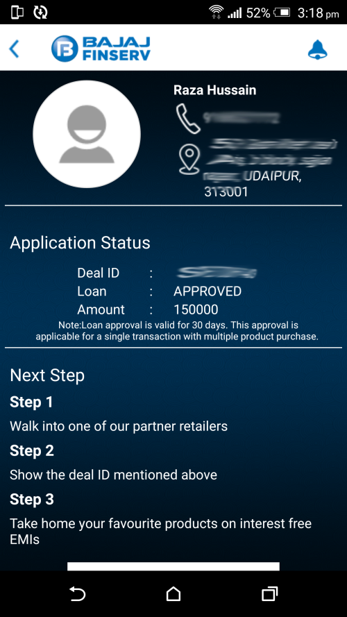 Bajaj Finserv Experia Android app