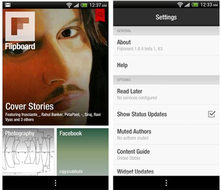Flipboard beta Android