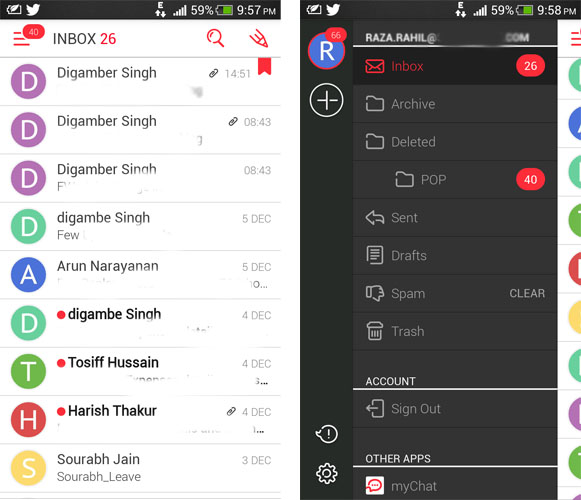 myMail Email client for Android