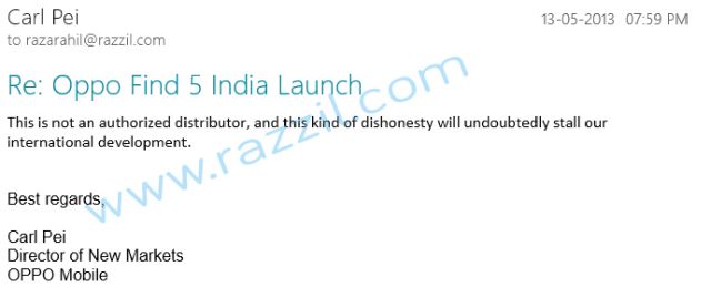 Find 5 India launch News is FAKE