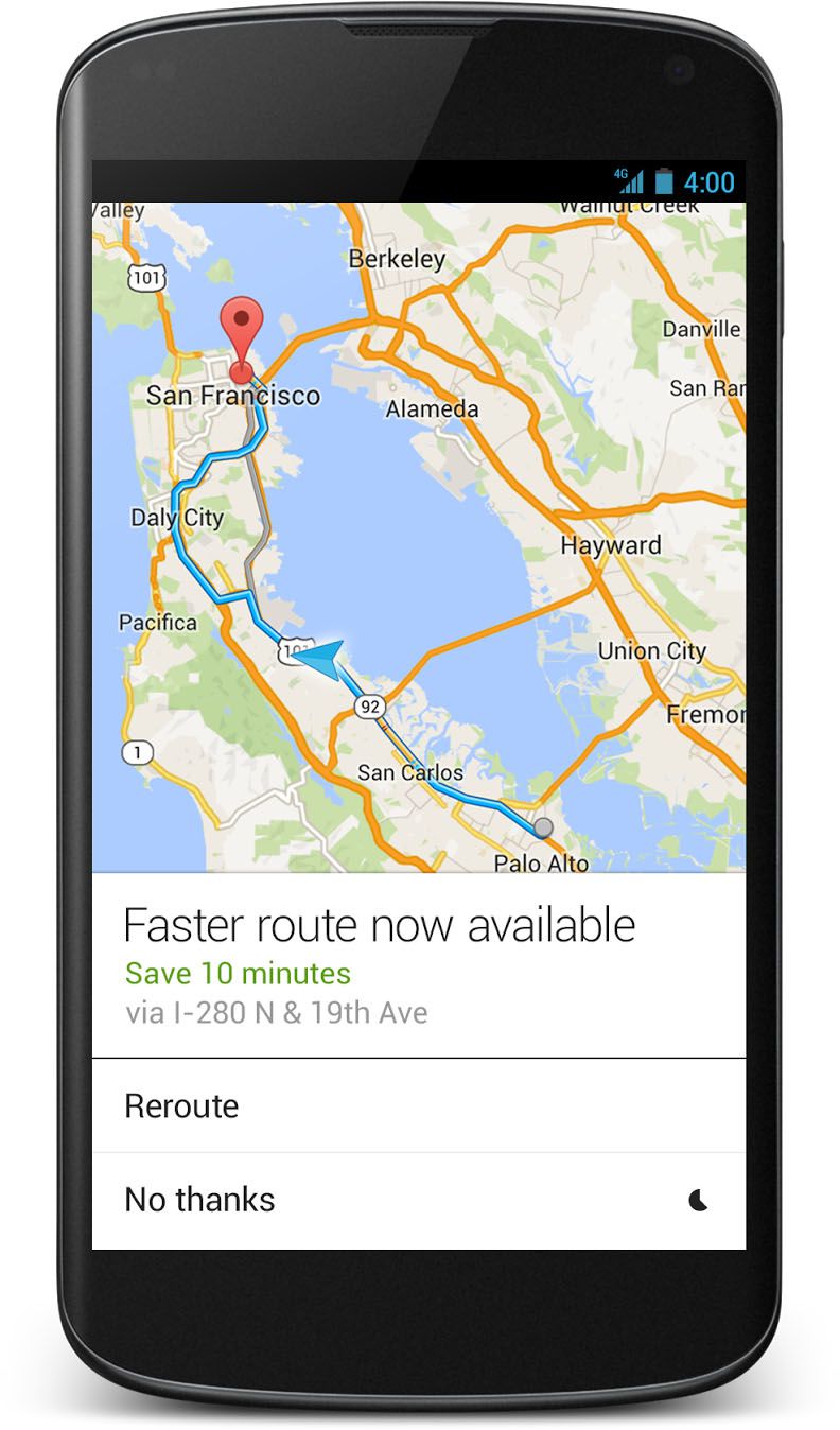 navigation in new Google Maps for Android